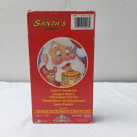 Santa's Surprise VHS 4 Animated Movie Cartoon Vintage 1993 Kids Christmas Movie - Picture 3 of 6